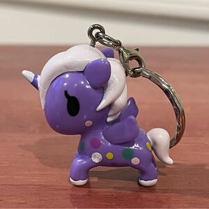 Tokidoki Neon Star Lila Unicorno Keychain Figure